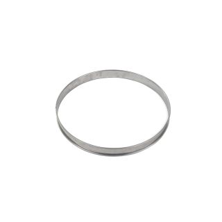 Cercle à tarte haut - inox - bords roulés - épaisseur 4/10ème - Ø220 mm h27 mm