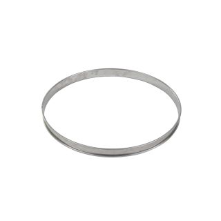 Cercle à tarte haut - inox - bords roulés - épaisseur 4/10ème - Ø240 mm h27 mm