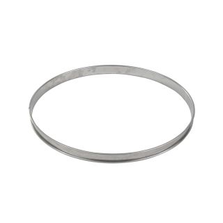 Cercle à tarte haut - inox - bords roulés - épaisseur 4/10ème - Ø280 mm h27 mm