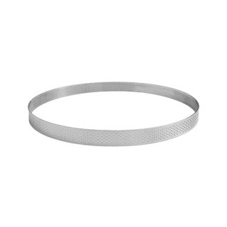 Cercle à tarte perforé - inox - épaisseur 10/10ème - Ø 160 mm h20 mm