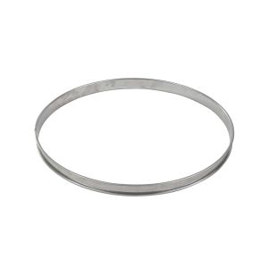 Cercle à tarte haut - inox - bords roulés - épaisseur 4/10ème - Ø280 mm h27 mm