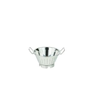 Passoire conique avec pied - 2 anses - inox - 24 cm