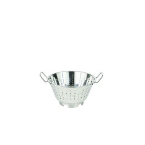 Passoire conique avec pied - 2 anses - inox - 28 cm