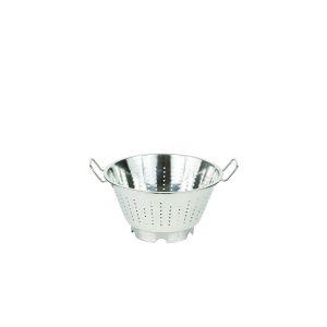 Passoire conique avec pied - 2 anses - inox - 32 cm